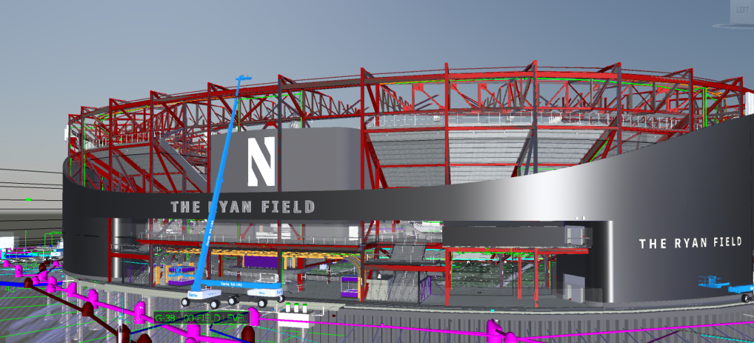 Northwestern University Ryan Field model